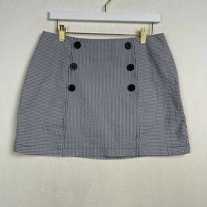 UO Urban Outfitters Sailorette Striped Mini Skirt Navy Blue /White, Size Large‎